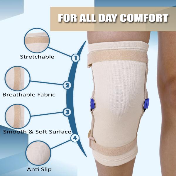 Elastic Compression Knee Brace with Hinges
